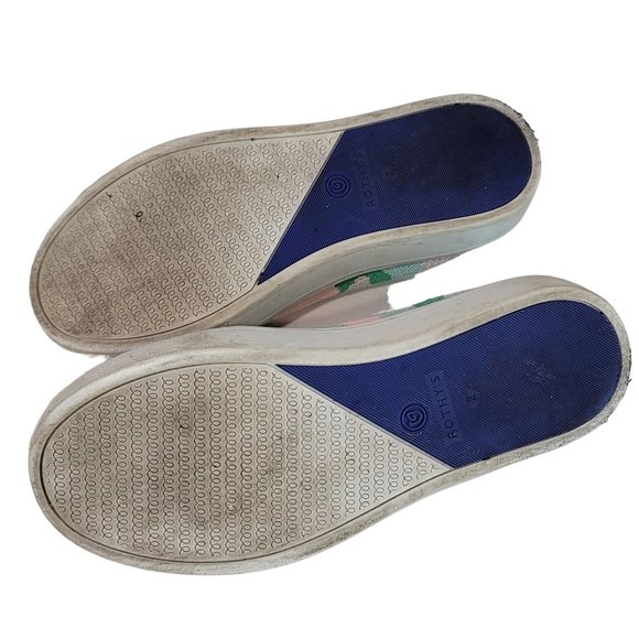 Rothy's The Kids Sneaker Size 2 Cotton Candy Camo Fabric Slip On Casual Shoes - Picture 2 of 12